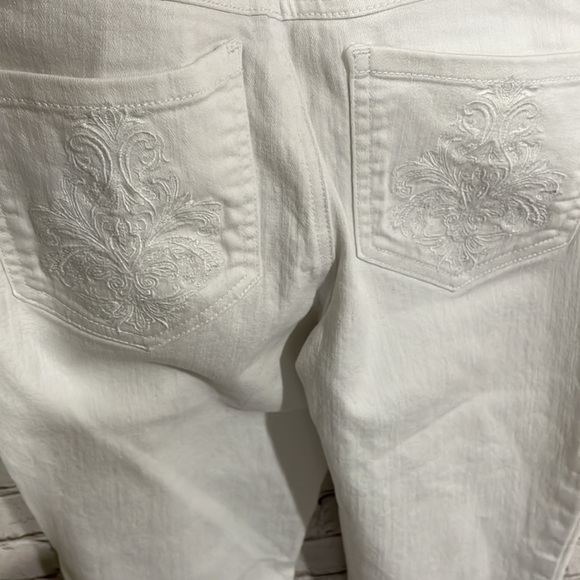 INC Denim Straight Leg Crop White Size 8 - Picture 6 of 6